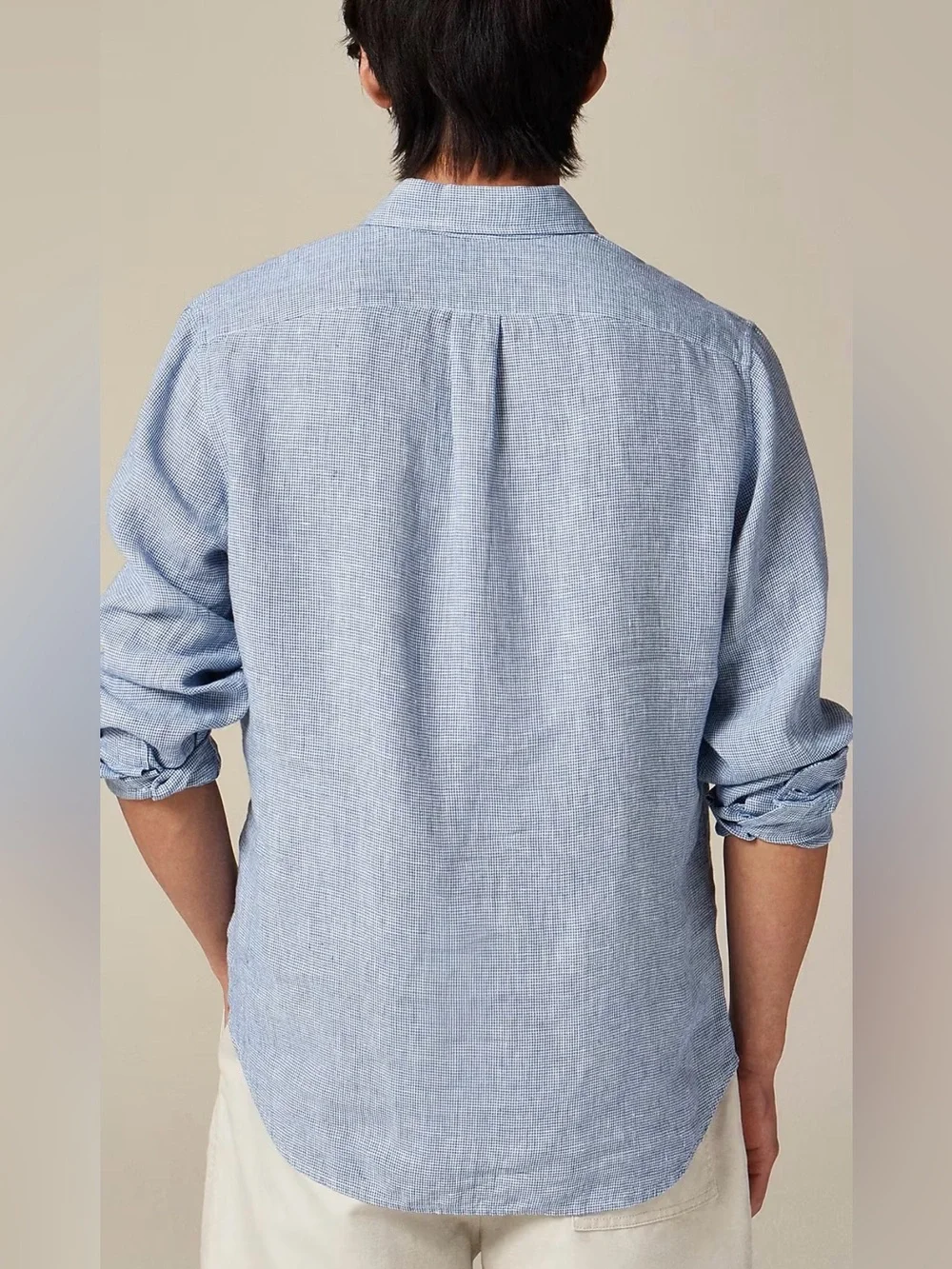 J. Crew Light Blue Irish Linen Button-Down Shirt